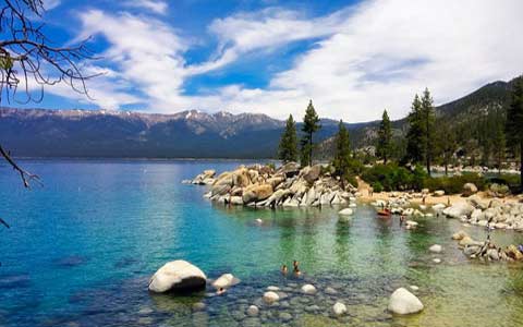 Lake Tahoe summer bathing