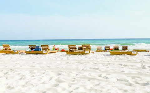 Panama City Beach Sand Sea Sky Deck Chairs